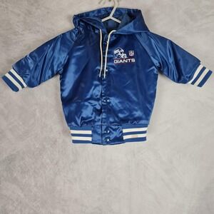 Vintage New York Giants Jacket Boys 18 Months Blue NFL Football Chalk Line 80s